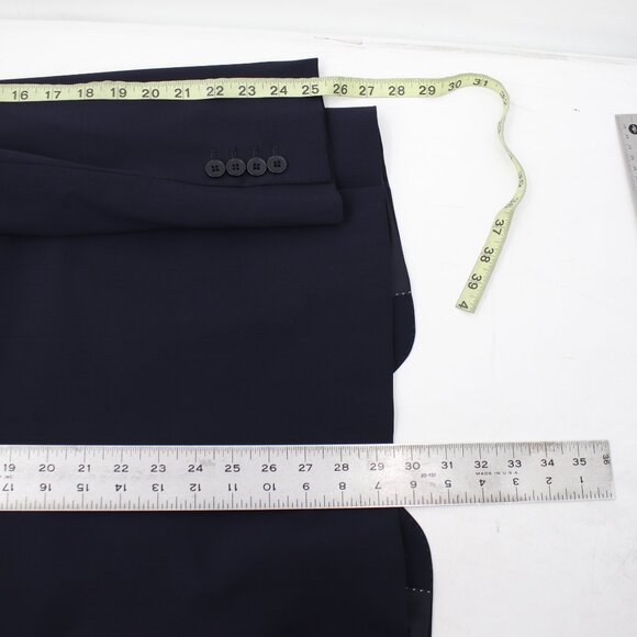 Cartier Sport Coat Mens 38R Wool Single Breasted Two Button Blazer Navy Blue - Picture 6 of 11